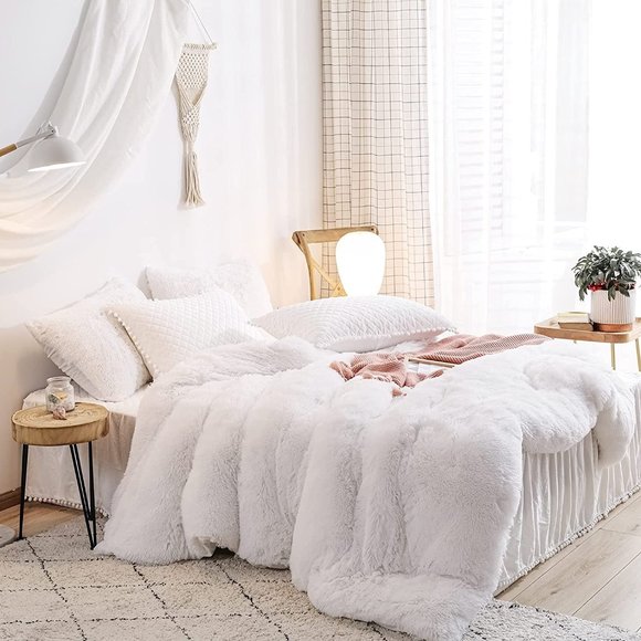 - New Luxury Faux Fur Duvet Cover,Cute Plush Comforter Set (1 Faux Fur Duv… - Picture 5 of 14